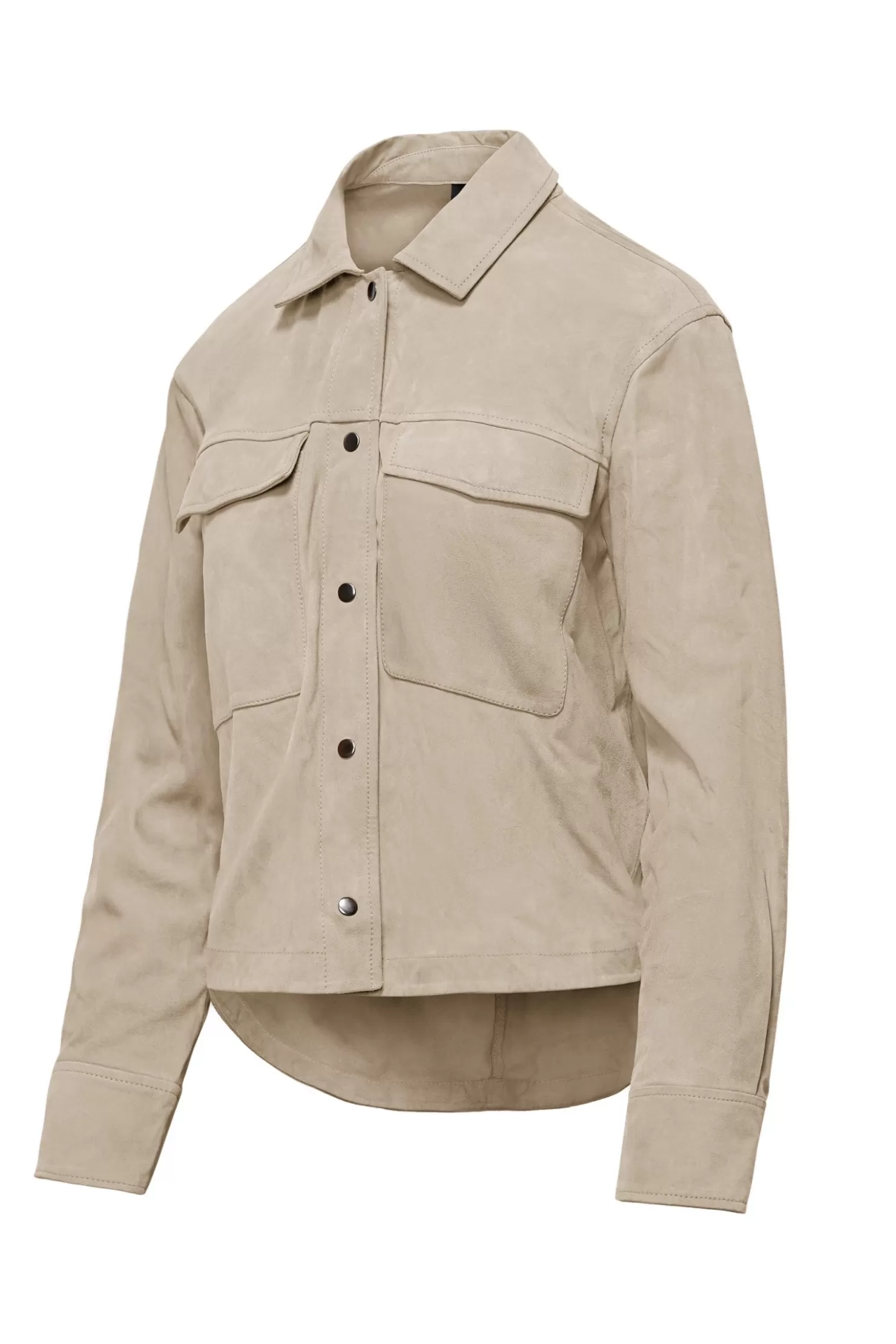 Lederjacken-Bomboogie Alis Hemdjacke Aus Wildleder