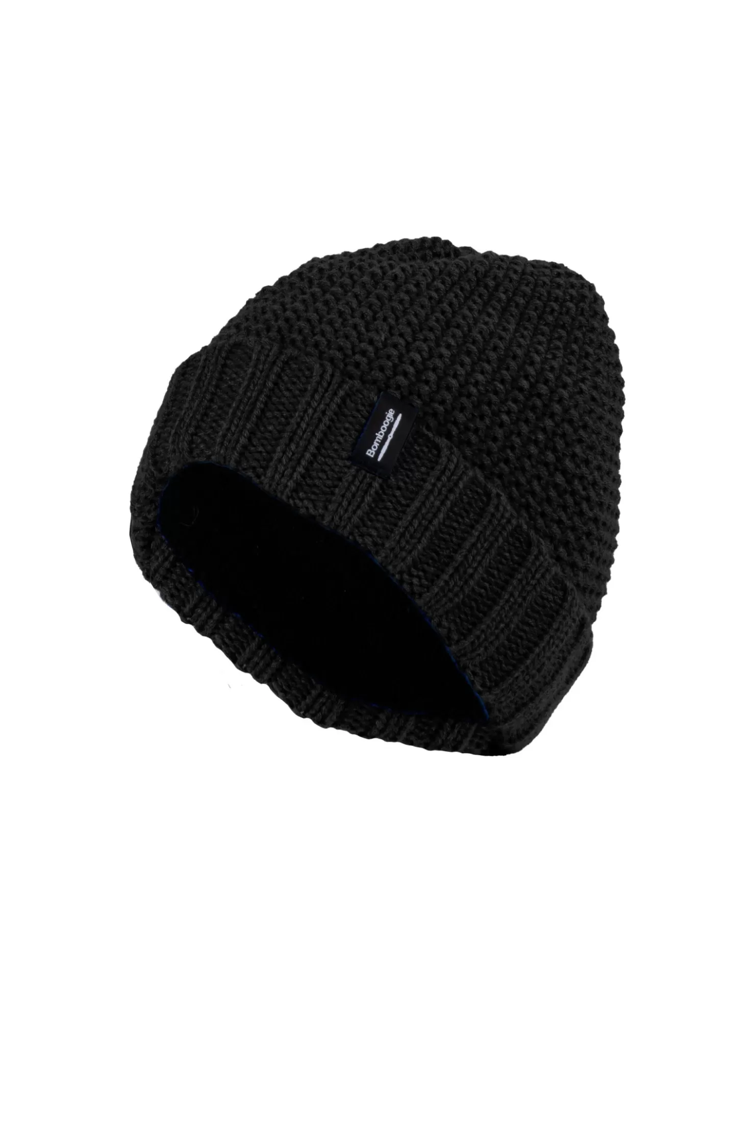 Jungen-Bomboogie Jungen-Mütze Aus Rippstrick Mit Umschlag.
