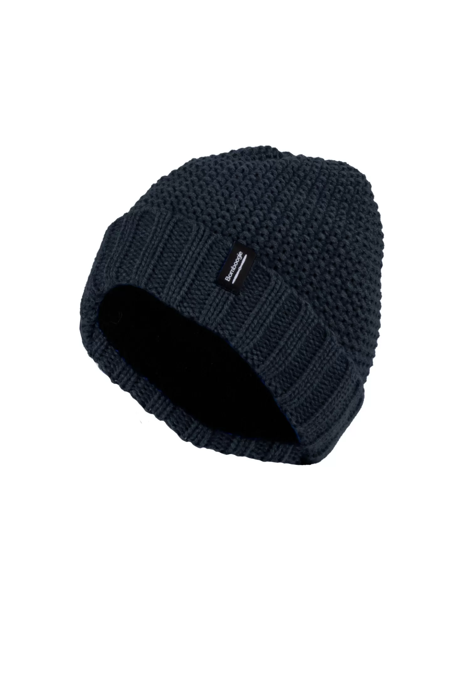 Jungen-Bomboogie Jungen-Mütze Aus Rippstrick Mit Umschlag.